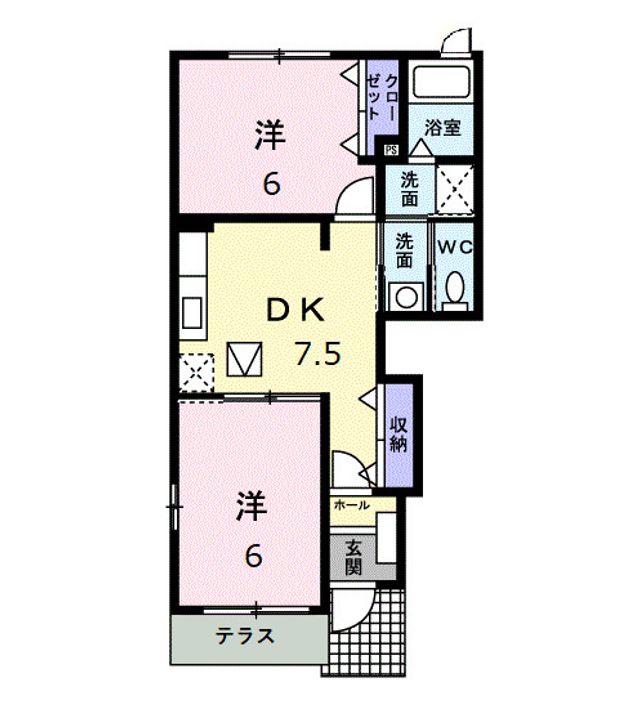 ヴィラージュⅣ0101の間取り