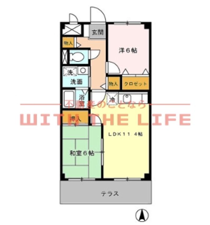 エスポワール御堂島302号の間取り