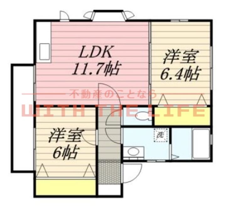 ハミングハイツ202号の間取り