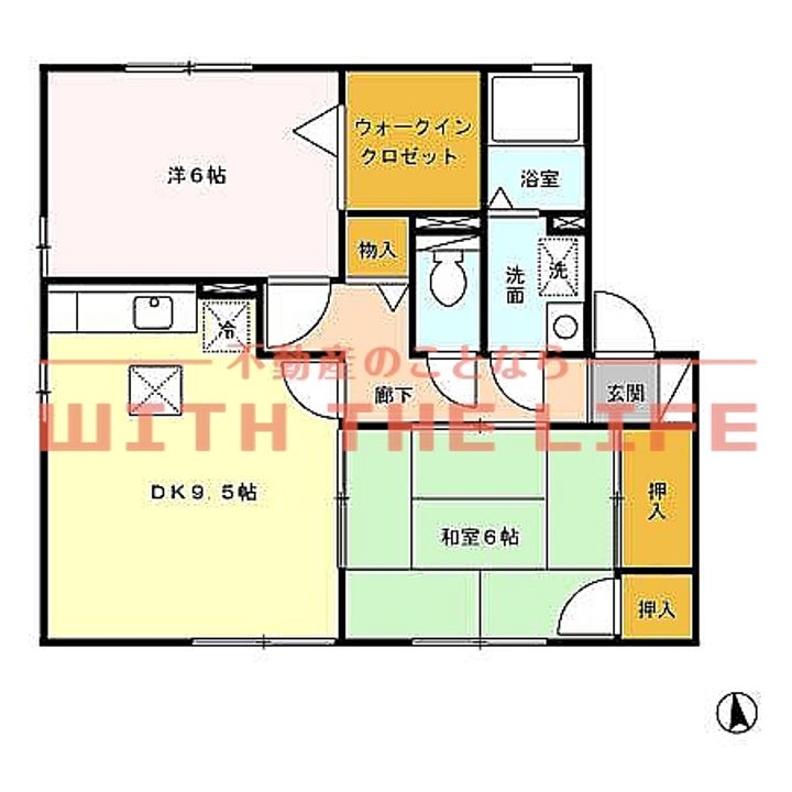セジュール小森野ⅡA203号の間取り