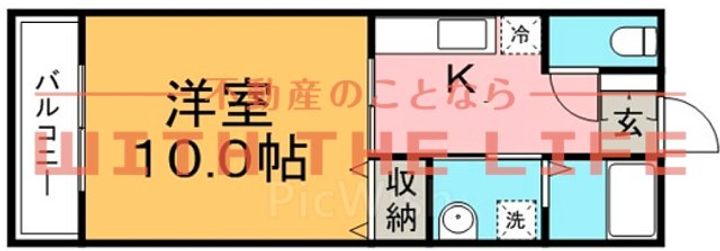 ミルーム津福103号の間取り