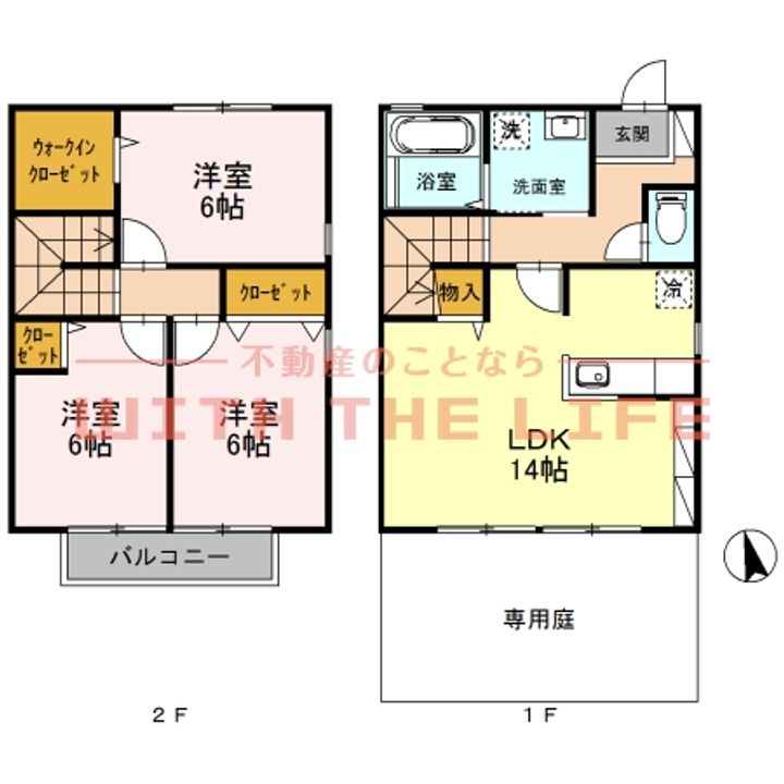 リビングタウン小森野参番館C108号の間取り