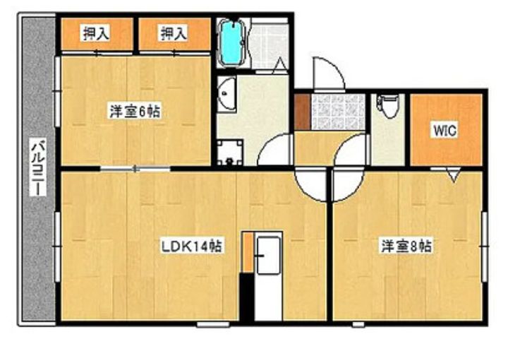 クレールⅡB307号の間取り