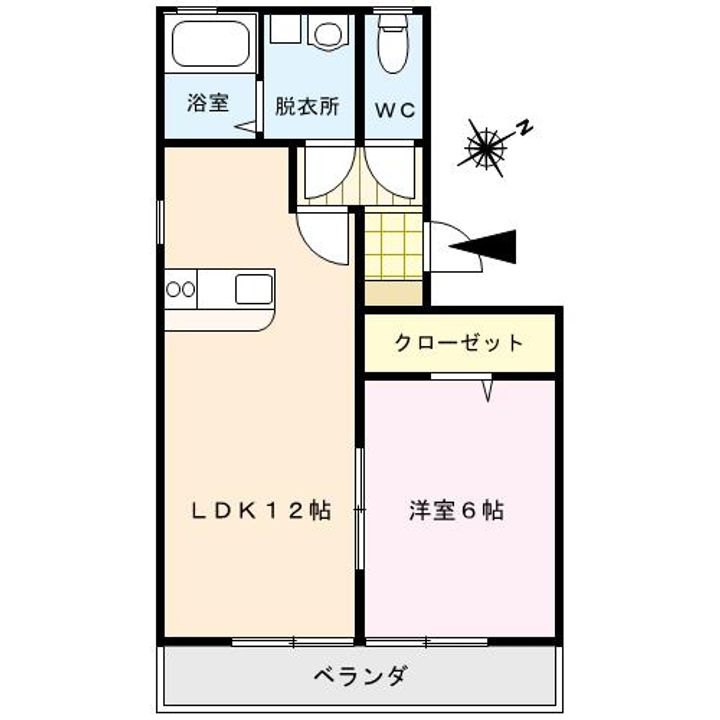 ハウスフリーデⅢ105号の間取り