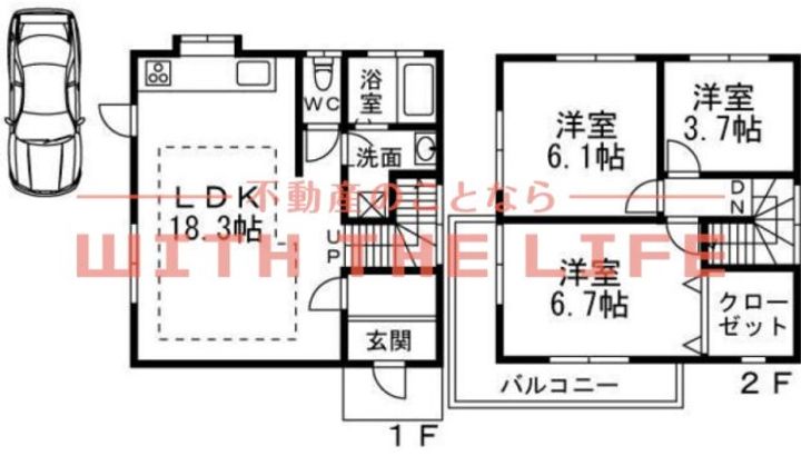 福岡県久留米市白山町(一戸建)の賃貸物件の間取り