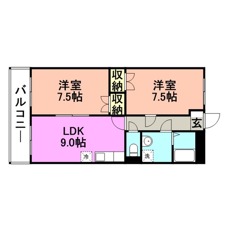 ハイネスコーポ302号の間取り