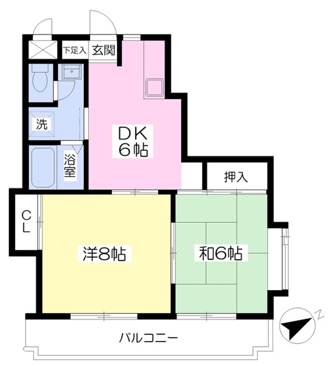 シャロム国分305号の間取り