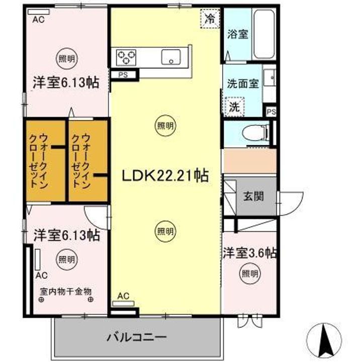D-roomNEXT諏訪野201号の間取り