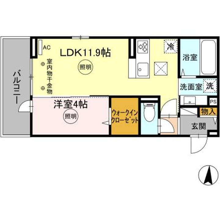 D−room+津福今町202号の間取り