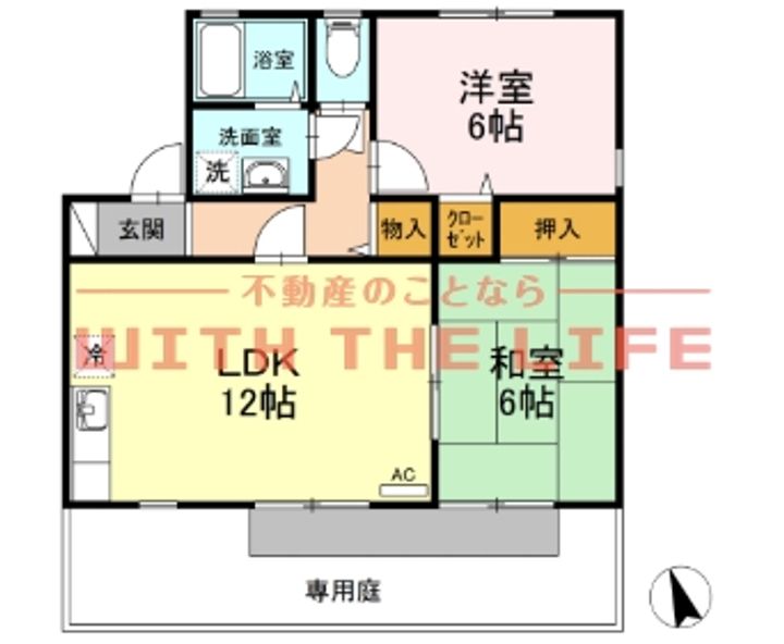 セジュールクレストB103号の間取り
