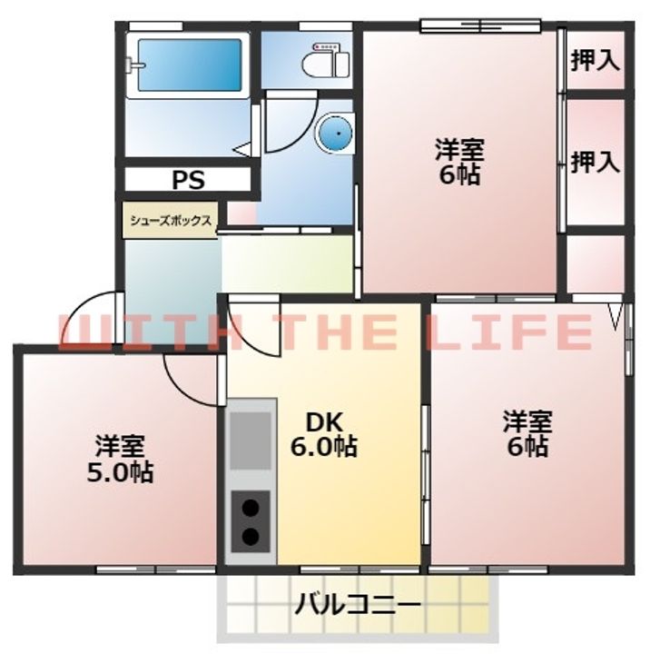 チェリーハウス106号の間取り