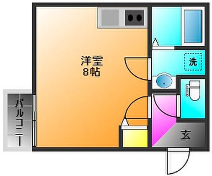 Sou.leaf(サウスリーフ)久留米大前201号の間取り