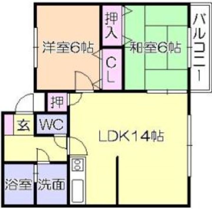 RA長門石203号の間取り