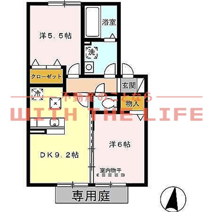 ラトンラヴールⅠ102号の間取り