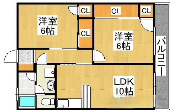 セキレイマンション久留米105号の間取り