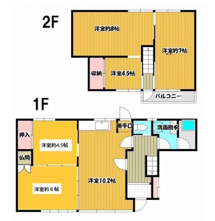 福岡県久留米市御井町(一戸建)の賃貸物件4号の間取り