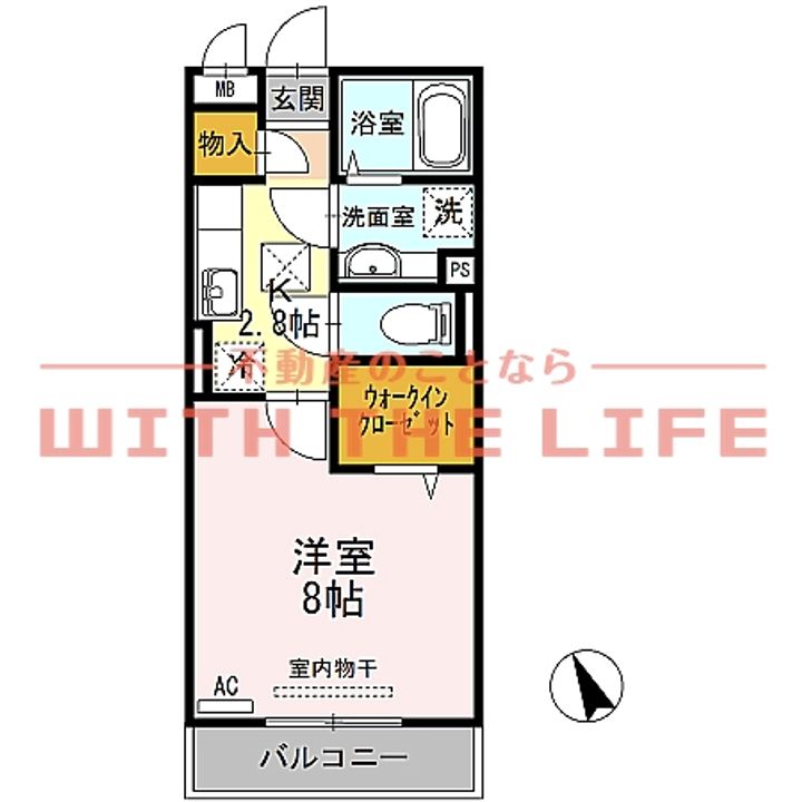 ヨーコーハイツ202号の間取り