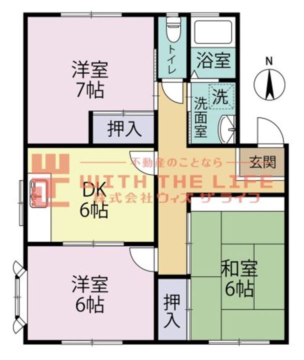 サンフレンズA-202号の間取り