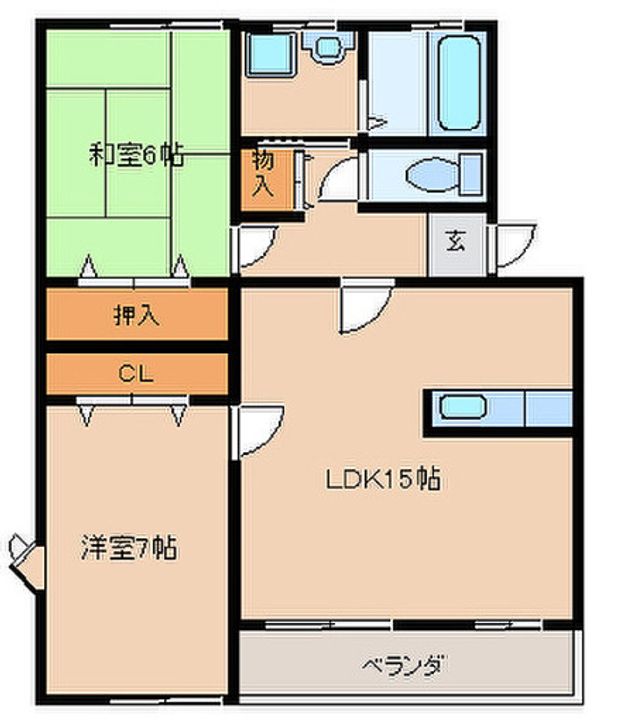 和楽園ハイツ壱番館3号の間取り
