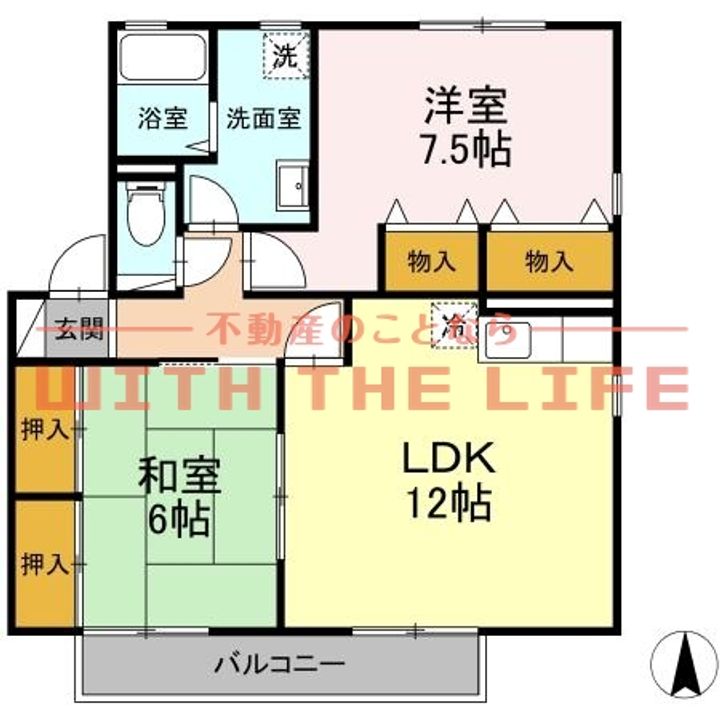 ハイカムール津福206号の間取り