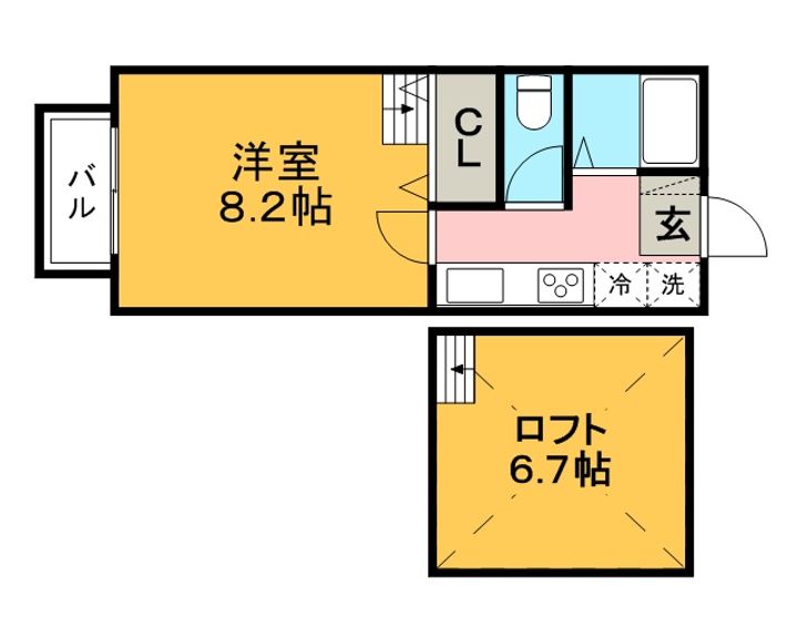 レモンバームⅡ201号の間取り