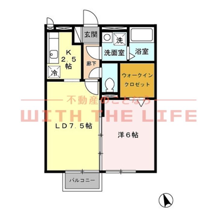 グランドソレーユ東合川206号の間取り