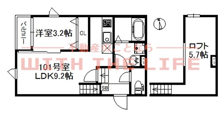 ポラリス鳥栖駅南101号の間取り