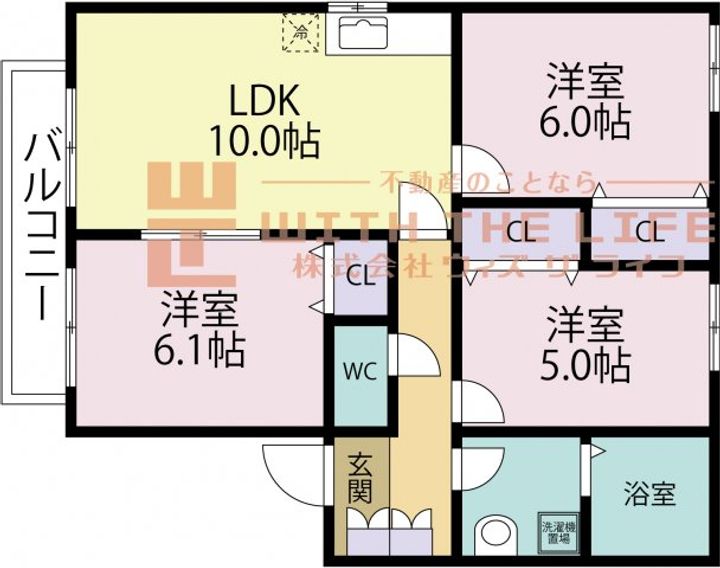 アドバンテイジ三潴A201号の間取り