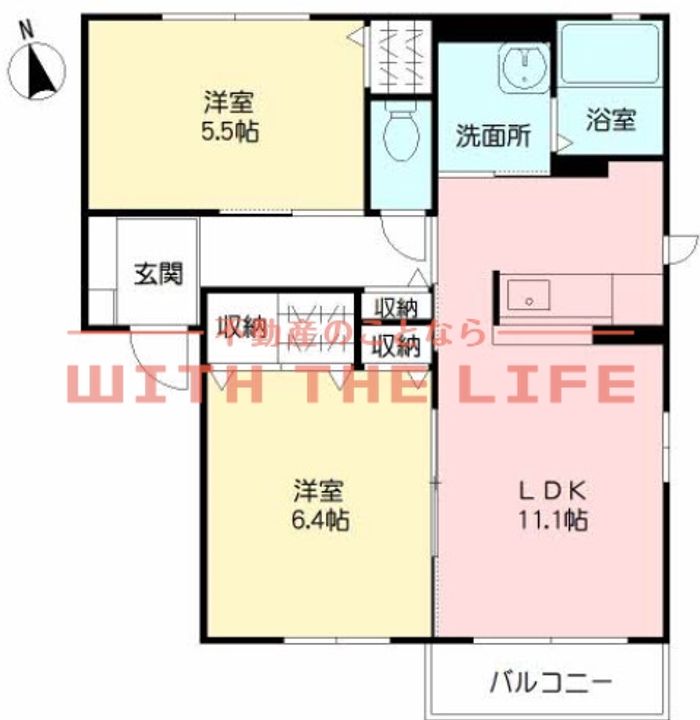 レシデンシア小森野 E201号の間取り