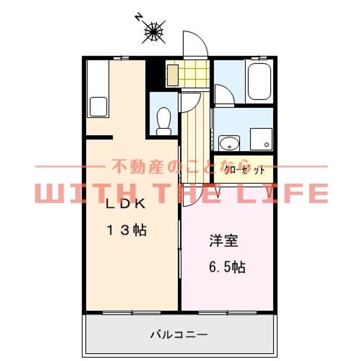 ヴェルドミール湯乃坂202号の間取り