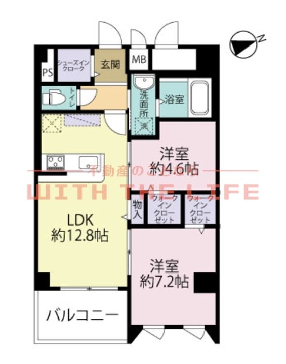 ELGRAND久留米(エルグランドクルメ)801号の間取り