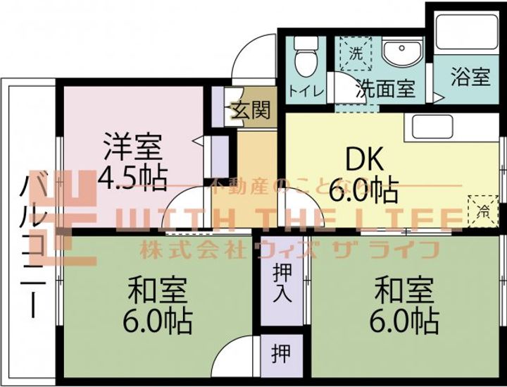 フレグランス上津101号の間取り