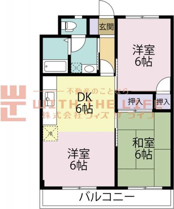 内野ハイツ101号の間取り