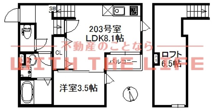 ポラリス鳥栖駅南203号の間取り