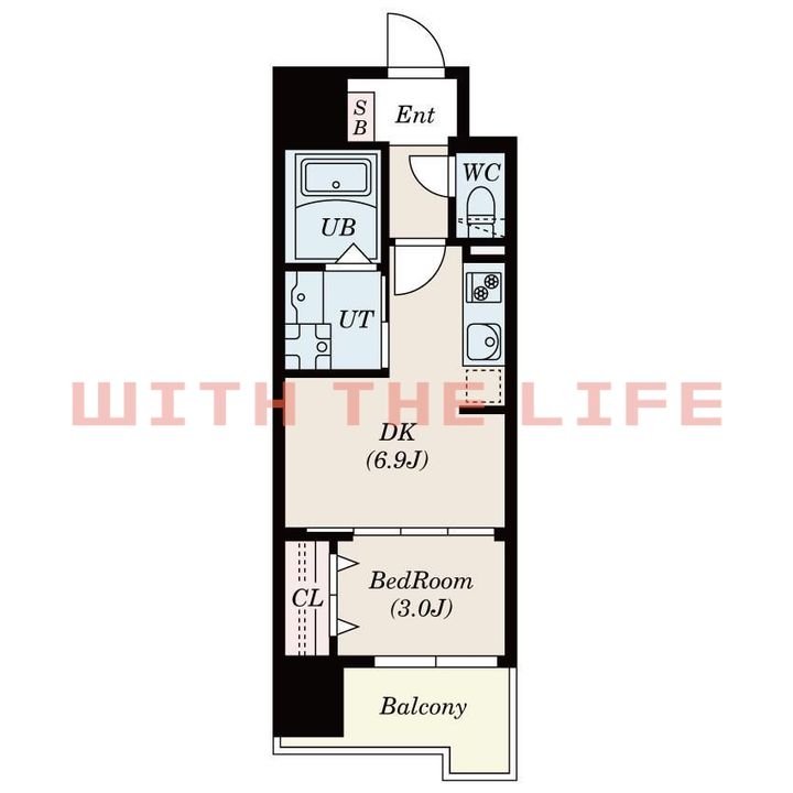 S-RESIDENCE久留米六ツ門abreastⅡ602号の間取り