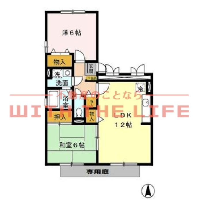 セジュール津福L106号の間取り