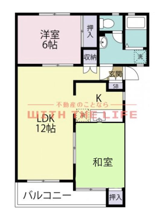 長門石ビレッジ207号の間取り