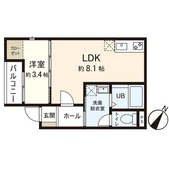 Azul八木山Ⅱの間取り