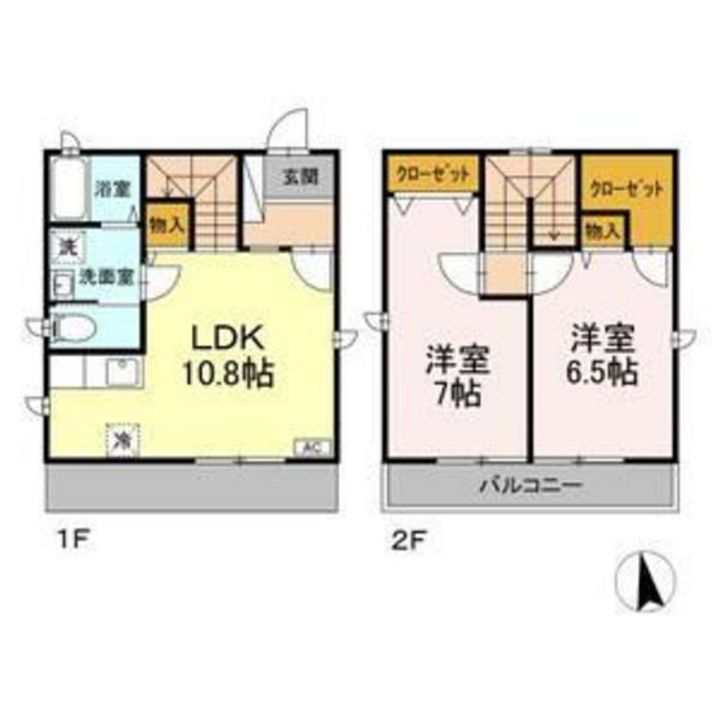 宮城県仙台市若林区南小泉4丁目(一戸建)の賃貸物件Aの間取り