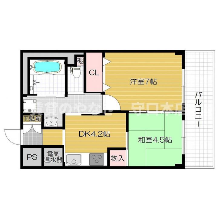 サンリスタ守口306号室の間取り