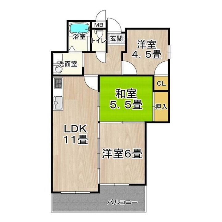 ブランドールMⅢ205の間取り
