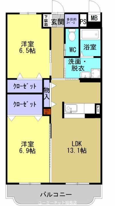 パインウェーブ香月502の間取り