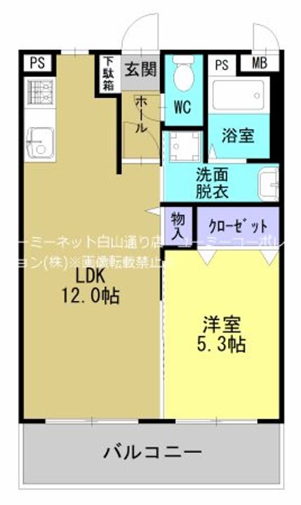 リックスフィア302の間取り