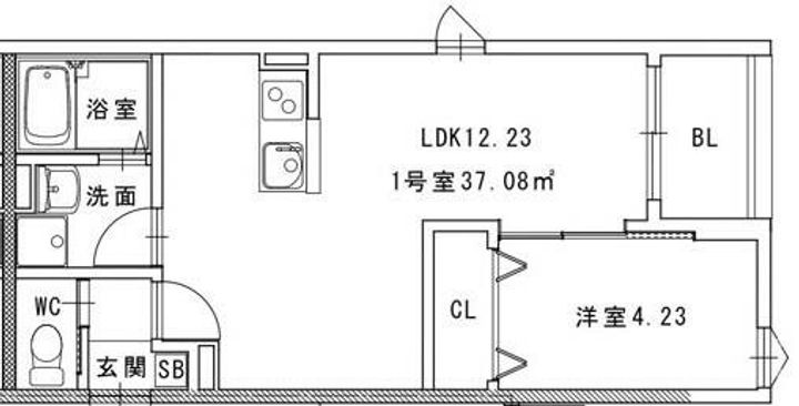 メゾンクレール長嶺南の間取り