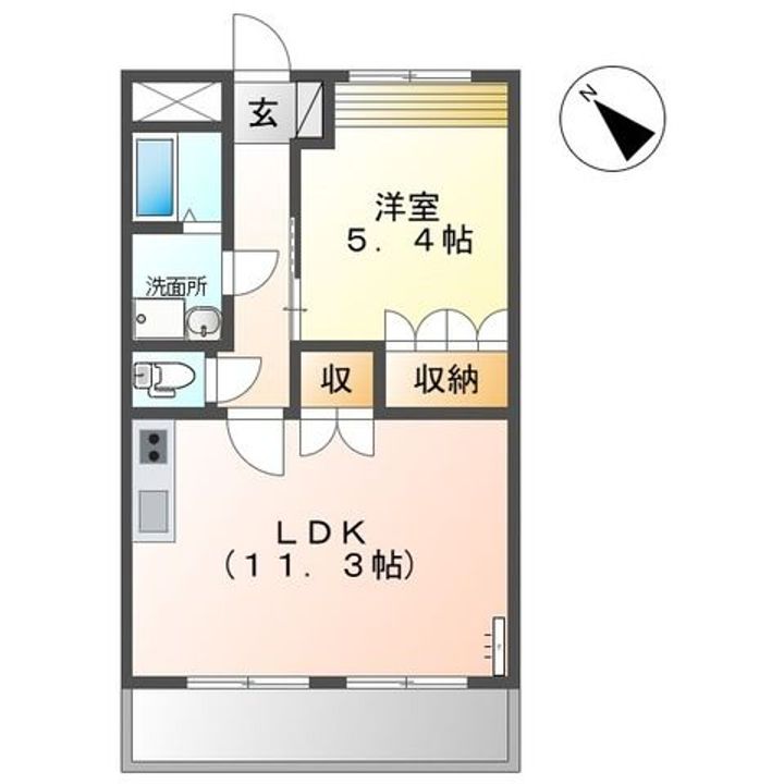 アンソレイユ205の間取り