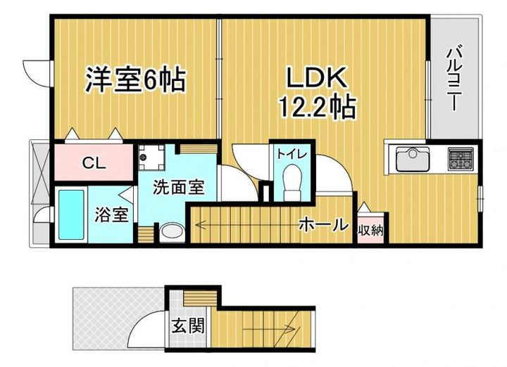 「シャルマン東寺南Ⅳ」の間取り