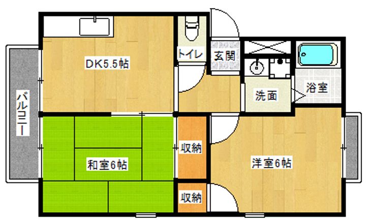 「エステートピア松英2」202の間取り
