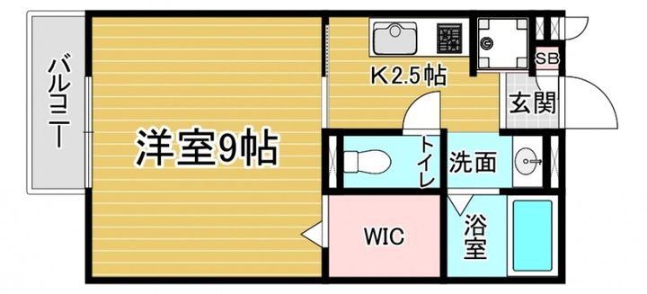 「セジュールKaMiNs」201の間取り