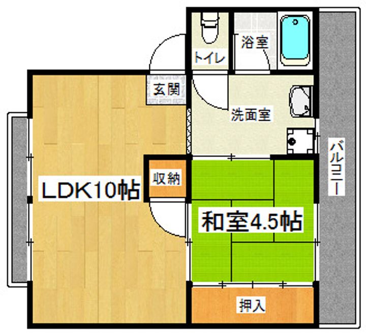「山伴マンション」305の間取り