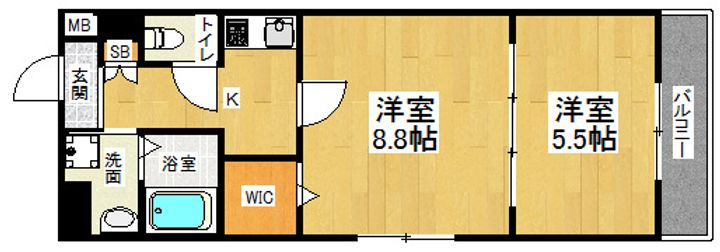 「三条双月堂」の間取り